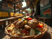 Gambian Domoda (Peanut Stew) with Chicken and Rice
