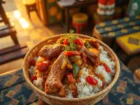 Liberian-Style Jollof Rice with Chicken and Vegetables