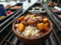Adobo-Style Chicken with Potatoes and Rice