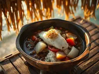 Solomon Islands-Style Coconut Fish and Kidney Bean Stew with Rice