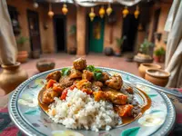 Togolese-Style Peanut and Tomato Chicken Stew with Rice