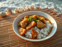 Tongan-Style Coconut Chicken and Sweet Potato Stew with Rice